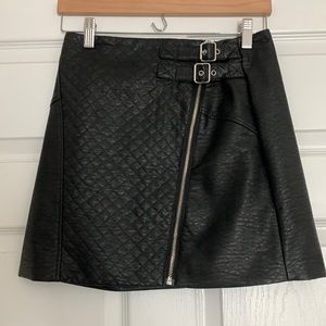 Faux leather skirt